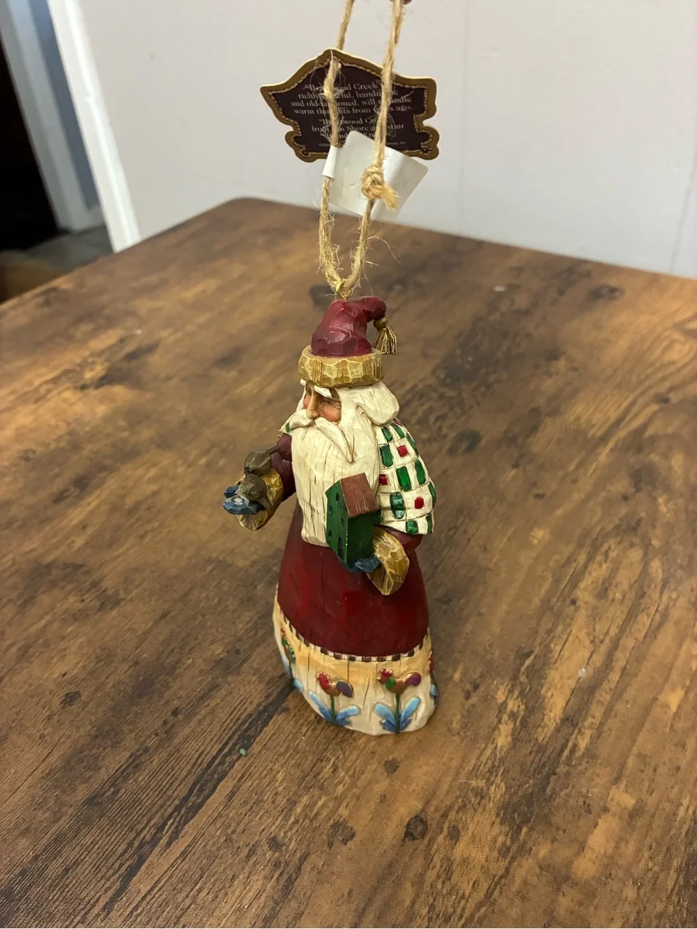 Jim Shore Heartwood Creek Santa with Birds/Birdhouse Ornament